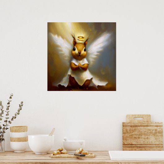 eekhoornengel poster (Keuken)