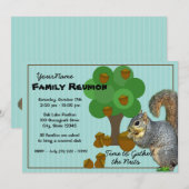 Eekhoornfamilie reünie kaart (Voorkant / Achterkant)