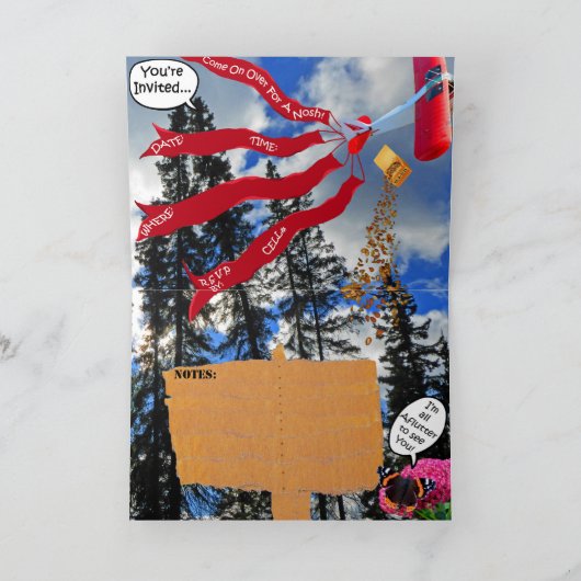 eekhoornfeest uitnodigen kaart (Binnen)