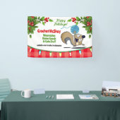 Eekhoorngaren haak breien ambacht show display spandoek (Beurs)