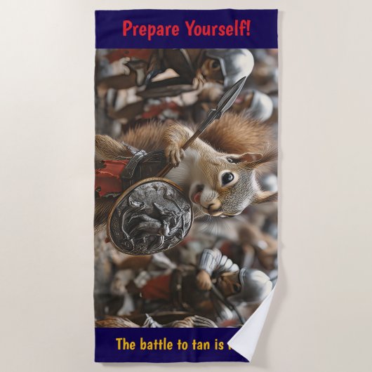 eekhoorngevecht strandlaken (Voorkant)