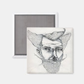 eekhoornhaar magneet (Voorkant / Achterkant)