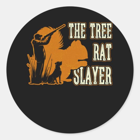 Eekhoornjager De boomlaag rekt de eekhoorn Ronde Sticker (Voorkant)