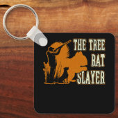 Eekhoornjager De boomlaag rekt de eekhoorn Sleutelhanger (Voorkant)