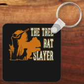 Eekhoornjager De boomlaag rekt de eekhoorn Sleutelhanger (Achterkant)