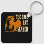 Eekhoornjager De boomlaag rekt de eekhoorn Sleutelhanger (Achterkant)