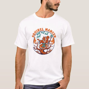 Eekhoornmagiër Bos Tovenaar Magische Fantasie Kuns T-shirt