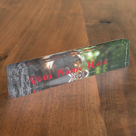 Eekhoornnaam Bord Naambordje (Zijkant)