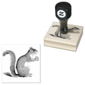 Eekhoornnoot  illustratie rubberstempel (Gestempeld)
