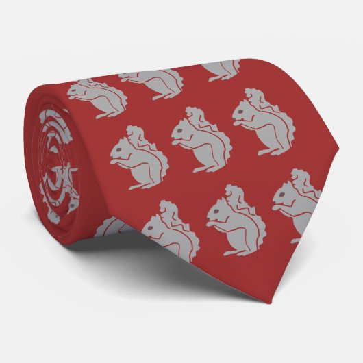eekhoornpatroon stropdas (Opgerold)