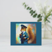 Eekhoornpolitieman Briefkaart (Staand voorkant)