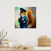 Eekhoornpolitieman Poster (Keuken)