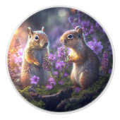 Eekhoornpraat - Kinder fantasie Keramische Knop (Voorkant)