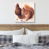Eekhoorns, 1512 canvas afdruk (Insitu (Slaapkamer))