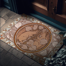 Eekhoorns Art Deco Burnt Sienna Walter Crane Deurmat