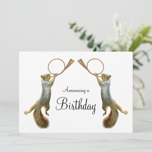 Eekhoorns blaaspaarden kaart (Staand voorkant)