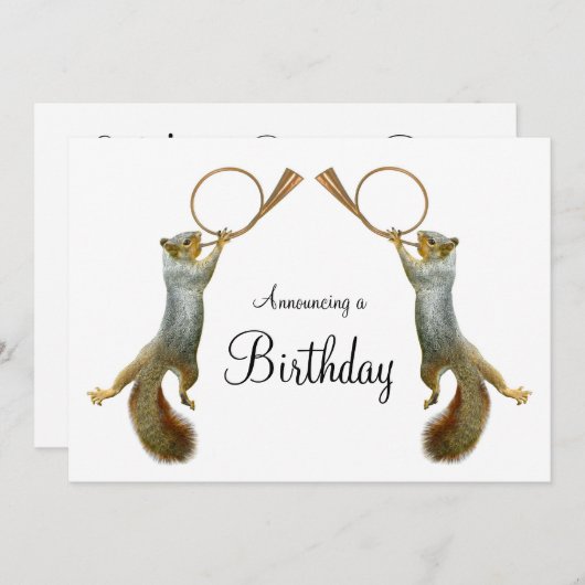 Eekhoorns blaaspaarden kaart (Voorkant / Achterkant)