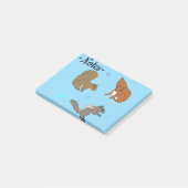 Eekhoorns Blauw Post-it® Notes (Schuin)