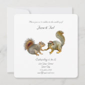 Eekhoorns bruiloft uitnodiging (Voorkant)