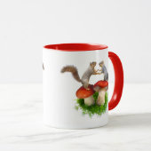 Eekhoorns dansen op de Mok van Rode paddenstoelen (Voorkant rechts)