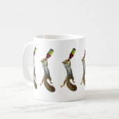 Eekhoorns Drink bier Koffiemok (Voorkant links)