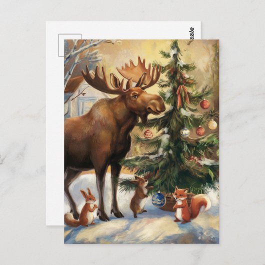 Eekhoorns en Eekhoorns Kerstmis Briefkaart (Voorkant / Achterkant)