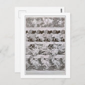 Eekhoorns en vogels van Art Nouveau Style, Mucha Briefkaart (Voorkant / Achterkant)