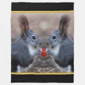Eekhoorns Fleece Deken (Voorkant)