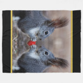 Eekhoorns Fleece Deken (Voorkant (Horizontaal))