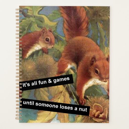 Eekhoorns Fun Games en eikels en Fall Leaves Planner (Voorkant)
