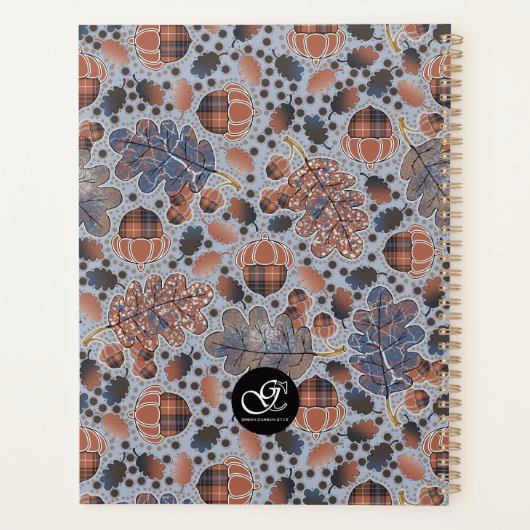 Eekhoorns Fun Games en eikels en Fall Leaves Planner (Achterkant)