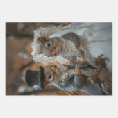 Eekhoorns Getrouwen in Forest Decoupage Inpakpapier Vel (Voorkant 2)