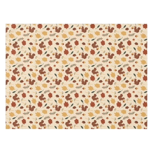 Eekhoorns Herfst Forest Tafelkleed (Voorkant (Horizontaal))