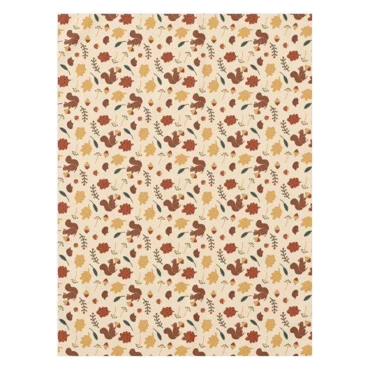 Eekhoorns Herfst Forest Tafelkleed (Voorkant)