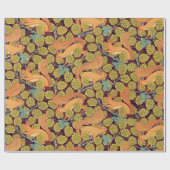 Eekhoorns in Bomen  Art Nouveau Cadeaupapier (Vlak)