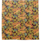 Eekhoorns in Bomen  Art Nouveau Douchegordijn (Voorkant)