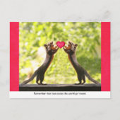 Eekhoorns in de liefde briefkaart (Voorkant)