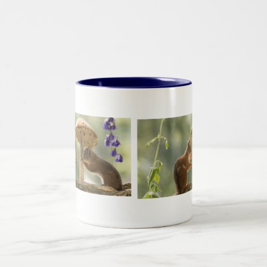 Eekhoorns in paddenstoelen Mok (Center)