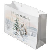Eekhoorns in winterbos  groot cadeauzakje (Achterkant Gekanteld)