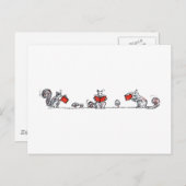 eekhoorns leesboeken briefkaart (Voorkant / Achterkant)