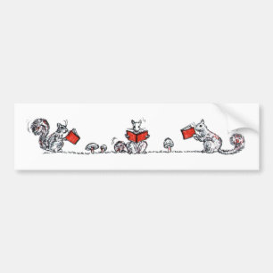  eekhoorns leesboeken bumpersticker