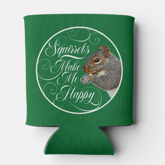 Eekhoorns maken me gelukkig - eekhoorntje kan koel blikjeskoeler (Achterkant)