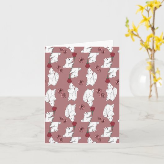 Eekhoorns met Bloemen Kaart (Gele Bloem)