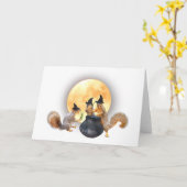 Eekhoorns met Cauldron-Kaart Kaart (Gele Bloem)