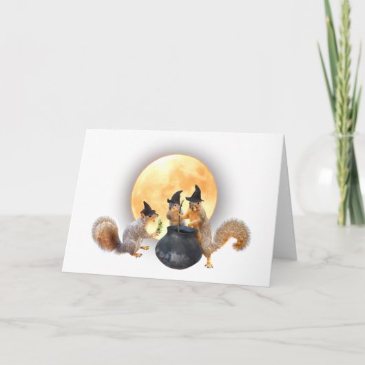 Eekhoorns met Cauldron-Kaart Kaart (Voorkant)