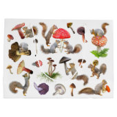 Eekhoorns met champignons Gift Bag Groot Cadeauzakje (Achterkant)