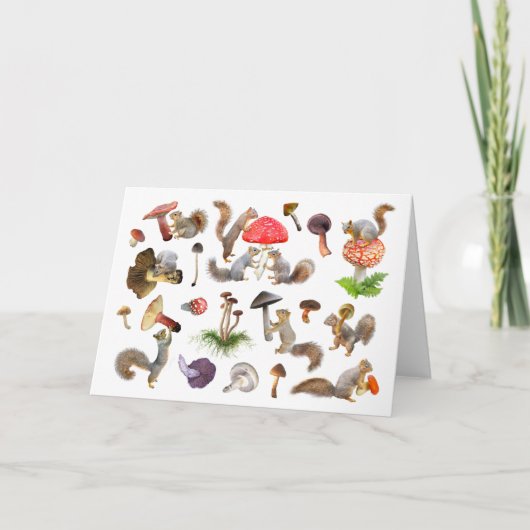 Eekhoorns met champignons Kaart (Voorkant)