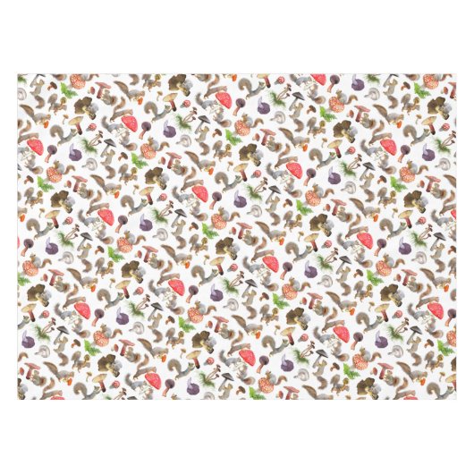 Eekhoorns met champignons Tafelkleed (Voorkant (Horizontaal))