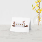 Eekhoorns met eikels kaart (Gele Bloem)