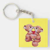 Eekhoorns met hart sleutelhanger (voorkant)